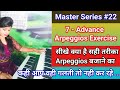 Advance Piano Arpeggios Tutorial - 7 Left and Right Hand  Pattern Exercise | पियानो बजाना सीखें ....