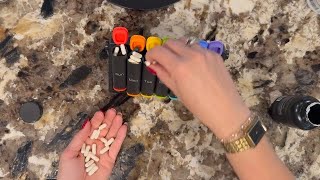 Celebrity Weekly Pill Organizer 2 Times a Day, KOVIUU Large Travel Pill Box 7 Day, Am Pm Twice Daily Pill Case Wealth