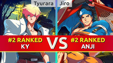 GGST ▰ Tyurara (#2 Ranked Ky) vs Jiro (#2 Ranked Anji). High Level Gameplay