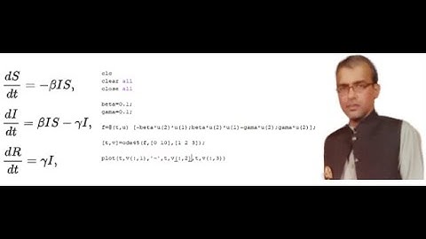 SIR model solved by ode45 Matlab solver l Dr Yasir Nawaz