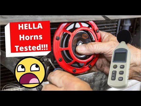 Installed Hella horns and measured sound levels with a dB meter Vs. 2015 Ford Explorer