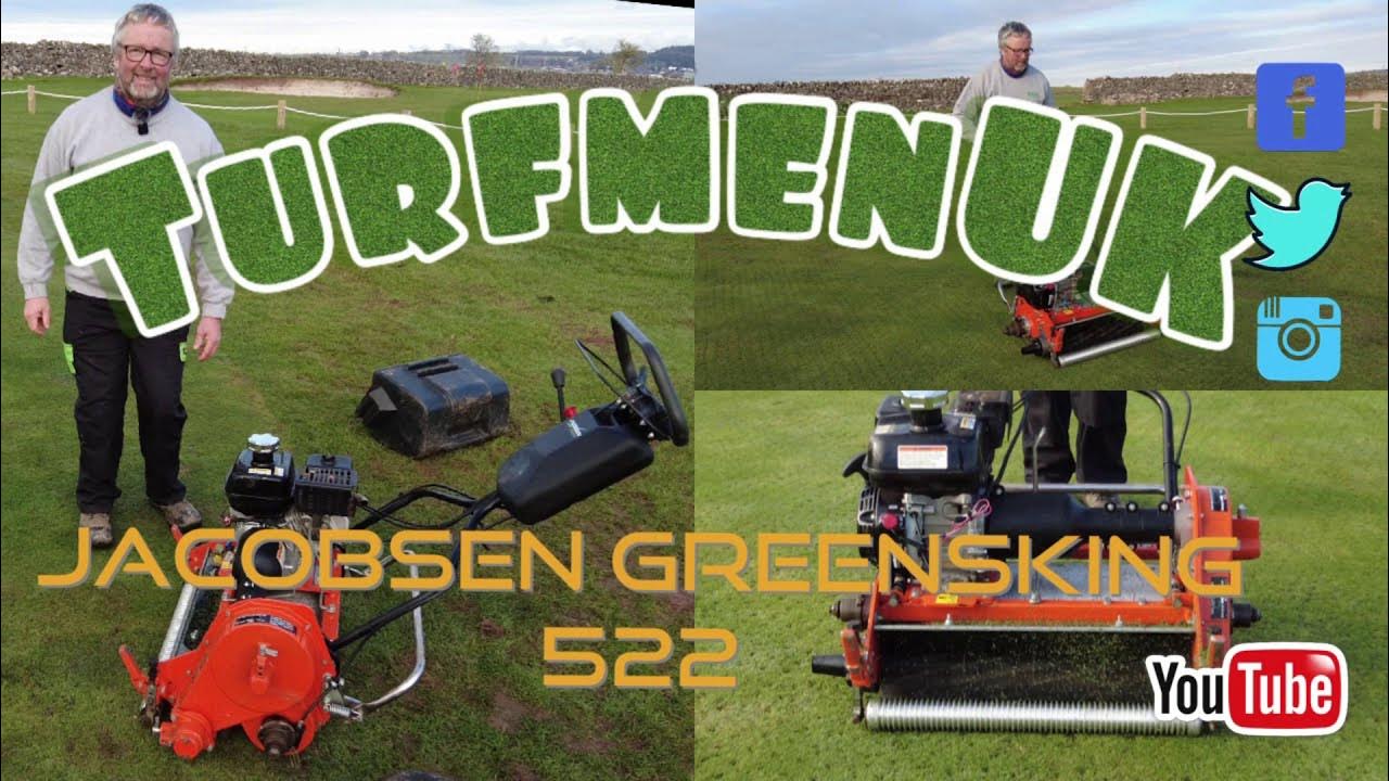 TurfmenUK review of the Jacobsen Greens King 522 cylinder mower YouTube