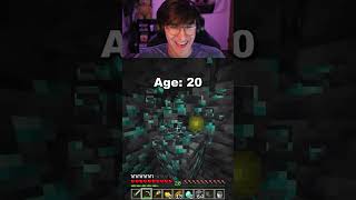 Mining Diamonds at Different Ages in Minecraft 😳💎