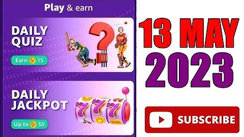 Amazon Funzone Runs Quiz Answers Today | Amazon Quiz Today | 13 May 2023