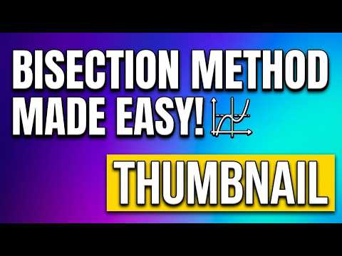 Bisection Method Made Easy! 🔥 | Step-by-Step Solved Example | Numerical Methods