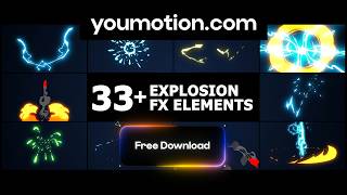 Flash FX Elements Pack - Free 4K Cartoon Overlays (Ae, Pr, FCPX)