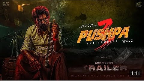 Pushpa 3: The Rampage Notion Trailer 3 | Allu Arjun | Vijay Deverakonda | Rashmika | Sukumar | PIT