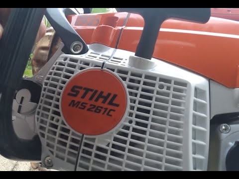 STIHL MS 261 C-M VW prvý štart a zabehnutie predstavenie /one