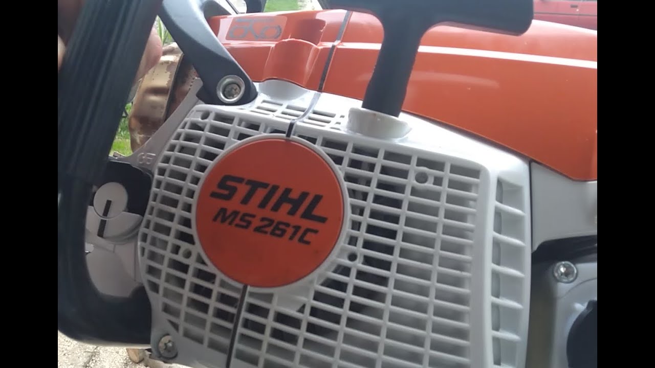 STIHL MS 261 CM VW prvý štart a zabehnutie predstavenie /one start cold start new chainsaw