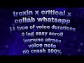 Troxin x critical x collab whatsapp immune  immune atraso  0 lag smooth scroll