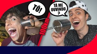 COMO FAZER UM TELEFONE DE LATA IGUAL OS DE DESENHOS ANIMADO!
