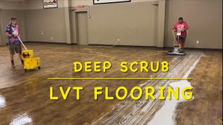 How to do a LVT FLOOR SCRUBBING! @mrjeffthecustodian