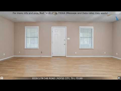 8339 S Fm 548 Road, Royse City, TX home video tour