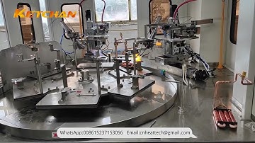 Rotary Flame Brazing System for Radiator Copper Tubes | Automatic Torch Welding Process  #welding