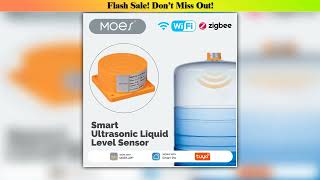 Hot Picks MOES Tuya WiFiZigbee Smart Ultrasonic Liquid Level Sensor Water Tank Monitor With