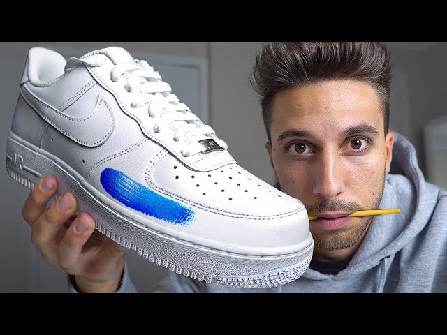 Buy Nike Air Force One Low light Blue Custom Painted Sneakers Online in  India 
