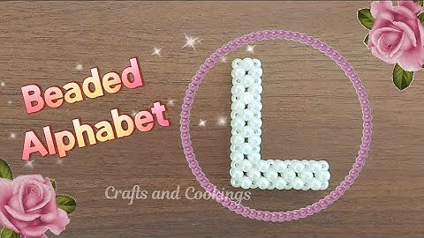 DIY / How to make a  Beaded alphabet L / Alphabet keychain / Beaded alphabet making class - 12