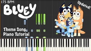 Bluey ~ Theme Song ~ Piano Solo Tutorial Resimi