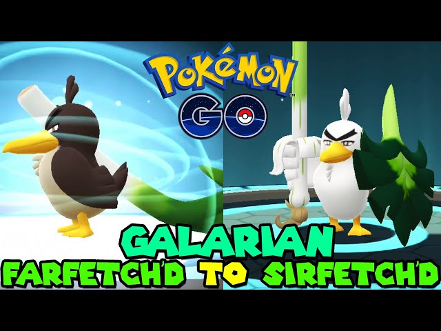 Evolving GALARIAN FARFETCH'D to SIRFETCH'D in Pokemon Go 