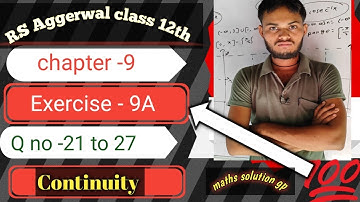 RS Aggerwal maths class 12th chapter 9A Q no - 21 to 27