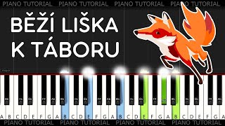 Běží liška k Táboru - lidová - Když jsem husy pásala (piano tutorial | jak hrát)