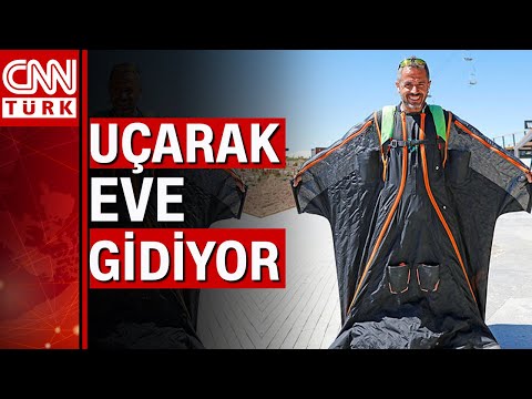 Her gün işten eve paraşütle uçan adam...