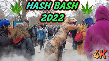 Walking video around Hash Bash 2022 /4K/April 2, 2022