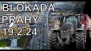 Blokáda Prahy zemědělci 19.2.