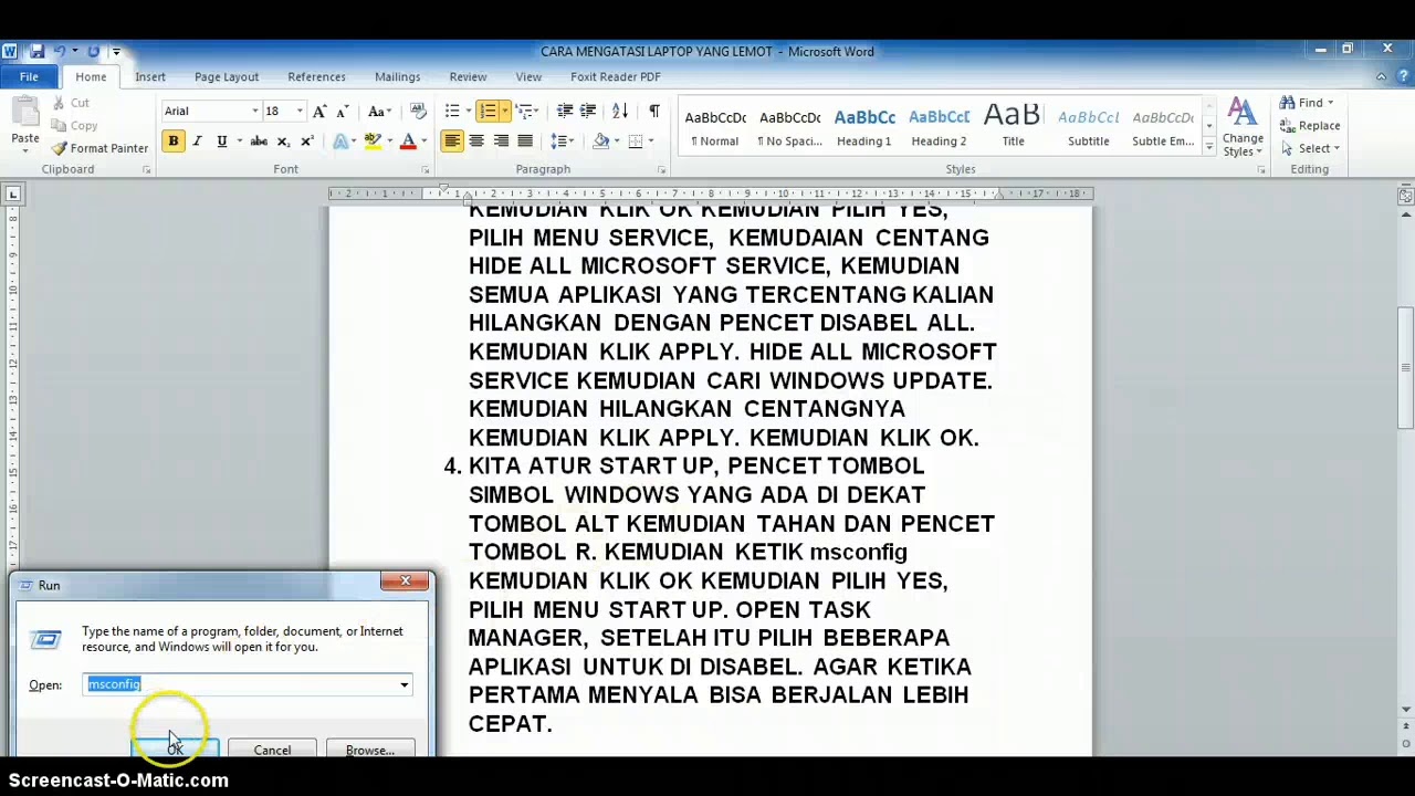 CARA MENGATASI LAPTOP LEMOT TANPA INSTAL ULANG