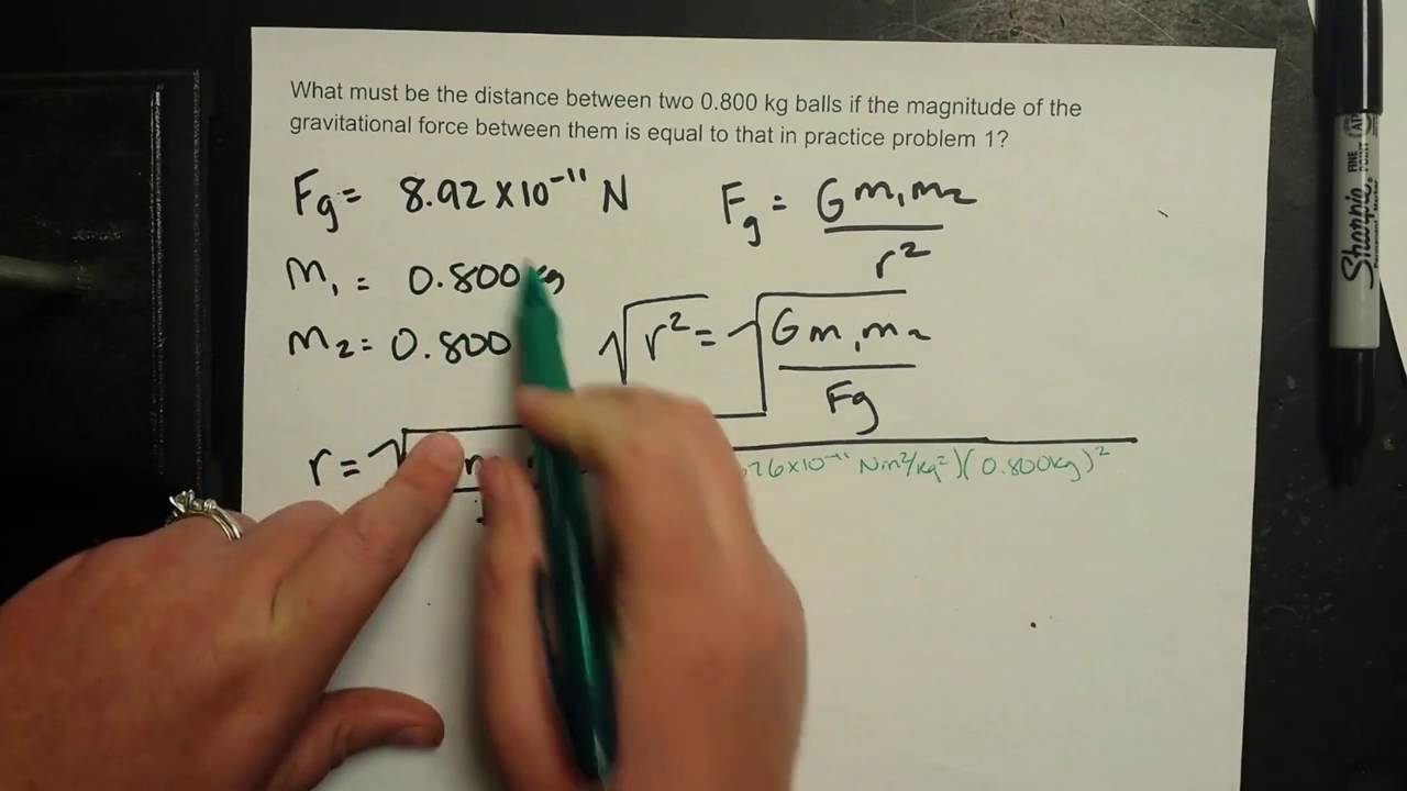 newton-s-law-of-universal-gravitation-practice-problem-2-slide-10-youtube