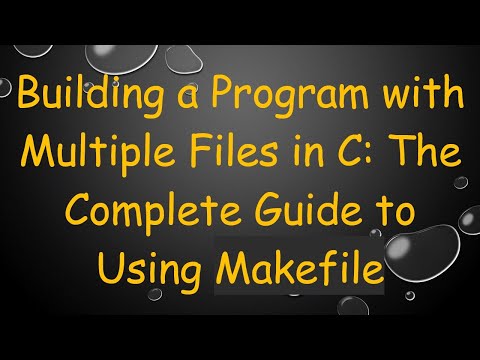Building a Program