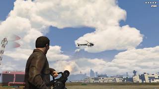 Michael - Gta 5 - Shootout At Los Santos International Airport Rhino Tank Five Stars