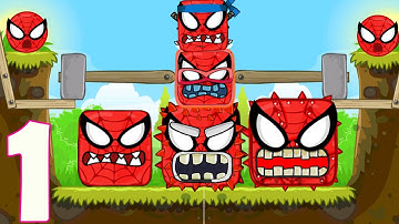 Complete Red Ball 4 Gameplay Walkthrough Part 2 with Spiderman Ball. Killed all bosses