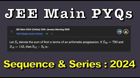 Let Sn denote the sum of first  terms of an arithmetic progression. If S20=790 and S10=145, then