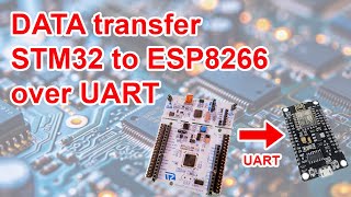 Ultrasonic sensor data is transferred from the STM32 Nucleo to the ESP32 using UART communication.