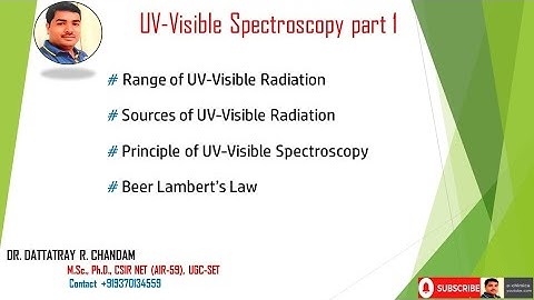 UV-Visible Spectroscopy Part 1