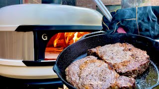 Wood fired Ribeye Steaks in my Gozney Dome