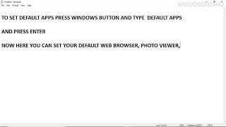 HOW TO SET  DEFAULT APPS IN WINDOWS 10 EASILY WITHOUT ANY SOFTWARE #WindowsTech4U screenshot 2