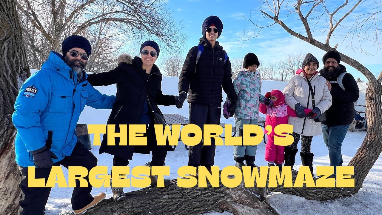 A visit to SNOWMAZE | The largest snowmaze| Canda| Winnipegwalesardarji 