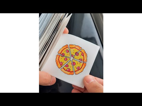 My first stop animation.ASMR #shorts #short #animation #flipbook #asmr #asmrsounds #art #pizza