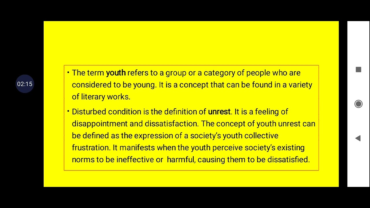 Youth Unrest(@PushpaKrishnan)