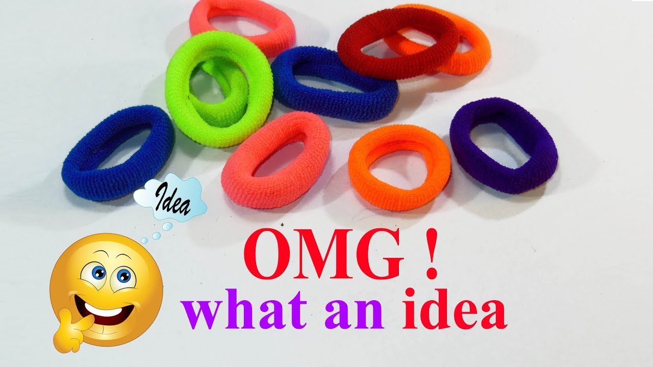 DIY Hair rubber bands crafts idea Best out of waste YouTube