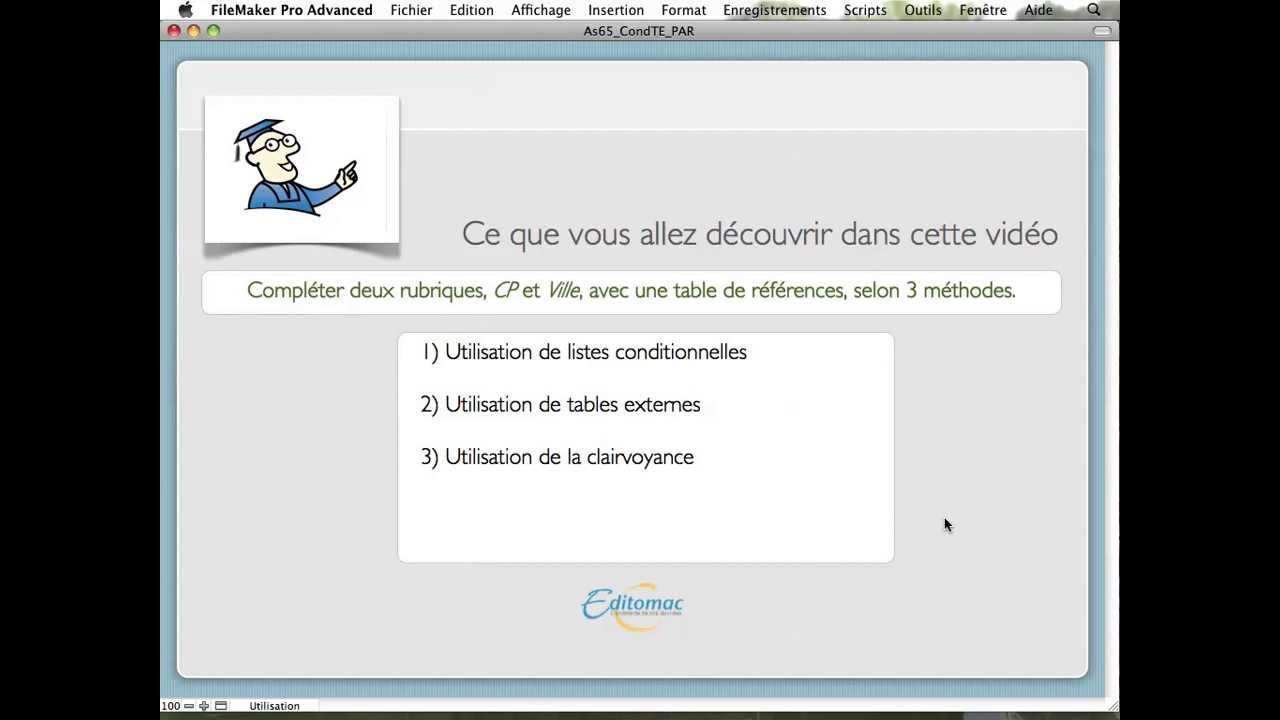 Liste de valeurs conditionnelles FileMaker - YouTube