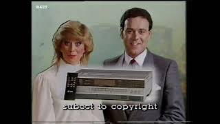 John Deeks and Debbie Phin -1983 commercial - renting  a video recorder. PAL TV Rentals