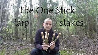 The one stick tarp stakes by NorwegianBushcraft 3,851 views 4 years ago 6 minutes, 28 seconds