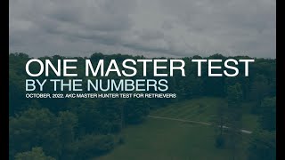 ONE AKC MASTER HUNT TEST  BY THE NUMBERS