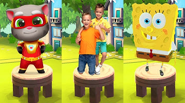 Talking Tom Hero Dash VS CKN Toys Car Hero Run VS Vlad & Niki Run All Characters Unlocked