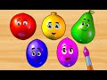 🎨🍎 Painting with Nature A Colorful Adventure for All Ages - Finger Family Nursery Rhymes for Kids