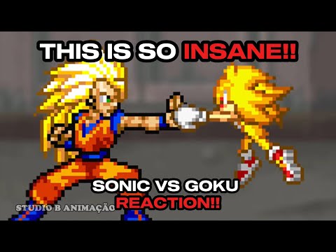 SONIC FAN REACTS TO Sonic VS GOKU!! (Studio B Animation)