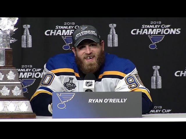 O'Reilly with the Conn Smythe on the plane back to St. Louis : r